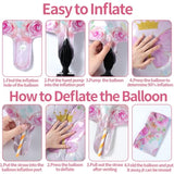 8PCS Butterfly Balloons 2nd Birthday Decorations Pink Fairy Party Supplies Set