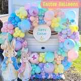 Pastel Balloon Garland Arch Kit With 122Pcs Easter Balloons In 5/10/12/18 Different Sizes, Macaron Perfect For Birthday Party, Graduation,Rainbow Decoration And Easter Balloons (Pastel Balloons)