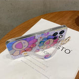 For Motorola Moto G 5G 2025 Case 6.7" With Wrist Strap Stand Glitter Imd Cute Kawaii Cartoon Pattern Design Shockproof Protective Phone Cases For Girls & Women - Sunflower