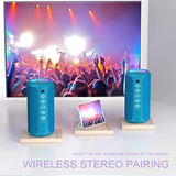Portable Bluetooth Speakers, Ipx7 Waterproof Wireless Outdoor Speaker With 24W Loud Stereo Sound And Bluetooth 5.3, Deep Bass, Rgb Lights, Dual Pairing, 30H Playtime For Home, Party