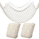 2 Pack Fish Net Decorations For Party, Natural Cotton Hawaiian Party Fishing Net Decorative, Nautical Themed Cotton Fishnet Under The Sea Pirate Ocean Beachhalloween Decor