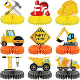 9 Pieces Construction Party Centerpieces Honeycomb Car Construction Ce