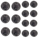14 Pieces Antique Metal Blazer Buttons Set For Suits, Sport Coat, Unif