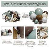 93pcs Dusty Green & Neutral Balloon Garland Kit for Baby Shower and Wild One Party