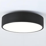 Modern Black Flush Mount Ceiling Light 2 Light Round Acrylic Shade Fixture