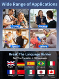 144 Languages AI Translation Earbuds, Bluetooth 5.4 Headphones Translator, 4-in-1 Smart Mode Touch Screen Real-Time Earphones Fit iOS and Android