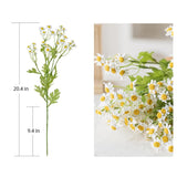 Realistic Daisy Flowers Artificial 7 Pcs 20.4 In Fake White Daisies Chamomile Flower Whith Leaves,For Home Table Centerpieces Decor