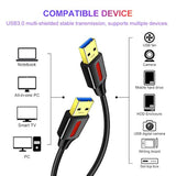 Usb 3.0 A To A Male Cable 10 Ft,Usb To Usb Cable Type A Male To Male Cable Usb