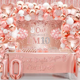 10Th Birthday Decorations For Girls Rose Gold, Peace Out Single Digits Party Decor, Double Digits Party Supplies With Out Single Digits I’M 10 Banner Sash Tiara Backdrop Tablecloth Number 10 Balloon