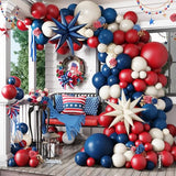 Red White and Blue Balloon Arch Kit,Patriotic Balloon Arch Kit