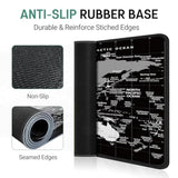 World Map Gaming Mouse Pad Black Desk Mat Pad Xxl Mouse Pads For Desk 35.4X15.7In Mousepad With Stitched Edges,Non-Slip Rubber Base,Waterproof Computer Keyboard Pad For Gamer,Office&Work