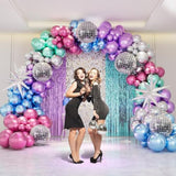 Disco Neon Balloons Arch Kit, Disco Ball Balloons Decor, Metallic Balloons Arch Kit For Disco Party Decorations, Happy New Year Eve Party Decorations Supplies 2025