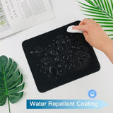 Professional Repel-Spill Mouse Pad - Black, 9.45 X 7.87 X 0.12Inch, Anti-Slip Rubber Base, Sturdy Stitched Edge, Suitable For Various Office And Home Scenarios