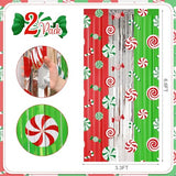2 Packs Christmas Candy Foil Fringe Curtains 3.3x6.6ft Xmas