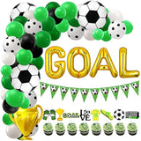 Soccer Balloons Arch Garland Kit, 107Pcs Party Decorations With Latex & Foil Balloons, Banner, Cupcake Toppers For Sports Themed Party