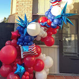 Red White Balloons Garland Kit 134 Pack Different Sizes 18/12/10/5 Inch Matte Red Matte White Latex Balloons And Red Confetti Balloons For Wedding Birthday Party Accessory Arch Christmas Decoration