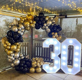 152pcs New Years Balloons Arch Garland Kit, New Years Eve Party Supplies 2025 - Black, Gold, Silver Balloons, Gold Confetti Balloons for Wedding Graduation Birthday Party New Year Decoration