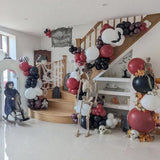 Halloween Balloon Arch Kit Black Red Bloody Marble Latex Balloons Scary Horror Party Decorations