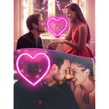 Pink Heart Neon Sign, Battery Operated Or Usb Powered Led Heart Lights For Valentines Day Decoration, Valentines Gifts For Wife Wedding Proposal Anniversary Mother'S Day Girls’ Room Table Wall Decor