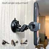 Universal Mirror Shower Phone Holder, Multidirectional Dual 360 Degree Rotating Suction Cup Phone Wall Mount Stand, Tiktok Youtube Vlog Video Recording Kit, Airplane Travel Essentials Accessories