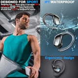 Wireless Earbud, 75Hrs Bluetooth 5.4 Headphones Ip7 Waterproof For Sport, Running Wireless Earphones With Enc Noise Cancelling Mics, Deep Bass Over Ear Bud With Earhooks For Android, Ios, Workout, Gym