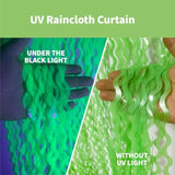 Glow In The Dark Party Supplies 4Pack 12Pcs Fluorescent Macaron Wavy Tinsel Foil Fringe Table Skirts Neon Party Decors Uv Backdrop Curtains Streamer Perfect Glow Party Decorations For Wedding Birthday