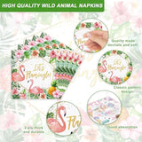 120pcs Flamingo Luau Party Tableware Set Plates Cups Napkins for 20 Guests