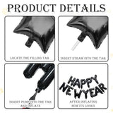 2026 Balloons Black New Year Party Supplies for Eve Celebration