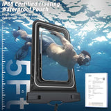 Waterproof Phone Pouch - 2 Pack Ip68 Floating Waterproof Phone Case, Dry Bag Beach Cruise Essentials 2025 With Adjustable Lanyard For Iphone 16 Pro Max / 15 Pro / Galaxy S24 S23 (Black And White)