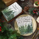 200 Count Christmas Tree Disposable Bathroom Hand Towels Paper Guest Towels For Bathroom Tree Flower Bird Napkin Paper Disposable Guest Napkins For Birthday Holiday Party Supplies