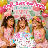 72 Pcs Flamingo Party Favors - 48 Temporary Pre-Cut Tattoos & 24 Slap Bracelets β Party Favors For Boys & Girls, Birthday Goodie Bag Fillers, Baby Shower Gifts, Classroom Rewards