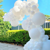135Pcs White Balloon Garland Arch Kit, Latex Balloons in 18", 12", 10", 5" for Parties