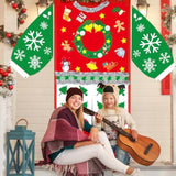 Large Christmas Ugly Sweater Door Banner in Red Green for Holiday Party Decor