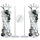 Balloon Arch Stand Kit 2 Pieces 7ft Adjustable Metal for Wedding Birthday Baby Shower