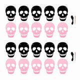 2 Pack Black Pink Skull Garland Banner Felt Skeleton Garland Halloween Banner For Diy Gothic Decorations Halloween Home Decor