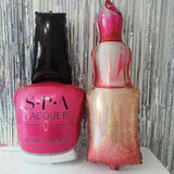 6Pcs Spa Party Balloons Nail Polish Lipstick Bow Makeup Party Decorations