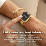 Luxury Metal Protective Case for Apple Watch - Scratch-Resistant - Compatible with 38/40/41/42/44/45/49mm Models - Gold, Rose Gold, Silver