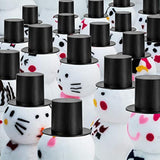 120 Pieces Mini Black Top Hats, Miniature Top Hats, Plastic Magician Hats For Diy Decoration Party Supplies, Snowman Decorating, Christmas Birthday Party, Wedding, Family Gathering