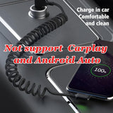 90 Degree Coiled Usb Type C Cable,Aicse Usb A To Usb C Cable (5.9Ft 60W) Scalable Spring Pd Type C Charging Cable For Macbook Pro 2020, Ipad Pro, Ipad Air 4, Galaxy S20, Switch, Pixel, Other Usb C