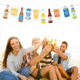 Pre-Strung 21St Birthday Decorations Liquor Beer Bottle Banner For Him, Happy 21St Bday Party, Finally Legal 21, Cheers To 21 Forever Favors