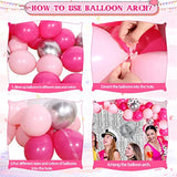 95 Pcs Western Disco Party Decorations For Women, Hot Pink Rose Red Si