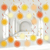 60Pcs Boho Sun Banners First Trip Around The Sun Birthday Decorations