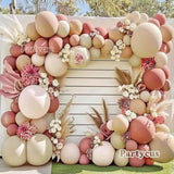 96pcs Dusty Rose Balloon Garland Kit for Boho Baby Shower, Wedding & Birthday Decor