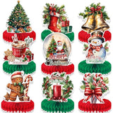 9pcs Christmas Honeycomb Table Centerpieces Party Decorations