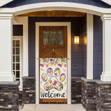 Welcome Dog Paw Tulips Spring Large House Flag Burlap 28X40 Inch Vertical Double Sided Outside Yard Holiday Outdoor Farmhouse Decoration