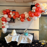 Balloons Garland Kit Black Pink, 96Pcs Metallic Chrome Rose Gold Black