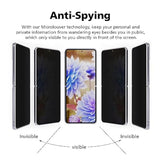 Privacy Anti-Spy Screen Protector For Motorola Razr 50 Ultra 2024, 2 Pack Inside + 2 Pack Front Premium Flexible Epu Hybrid Film, Self-Healing, Easy Installation With Alignment Jig