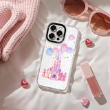 For Iphone 16 Case, Magical Castle Pattern With Fireworks, Military-Grade Drop Protection, Cute Soft Slim Tpu Protective Cover With Camera Lens Protection For Women & Girls