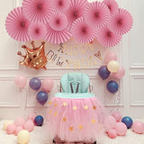 Pink Party Hanging Paper Fans Diy Set,12Pcs Set Paper Fans Set Hanging Pinwheels Fan Diy Paper Craft For Wedding Birthday Christmas Party Decoration Hanging Paper Fan Flower Decoration(Pink)…