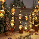 Christmas Led Bulb String Light, Battery Powered (Batteries Not Included), 10 Warm White Light Bulbs, Indoor Holiday Dec